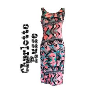 Charlotte Russe Geometric Pattern Mini Dress